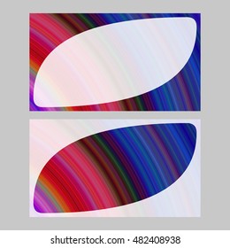 Colorful abstract computer generated business card template design set - vector illustration