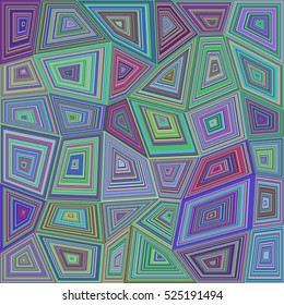 Colorful abstract concentric rectangle puzzle mosaic background