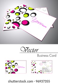 Colorful abstract concept professional business cards or visiting card set. Vector illustration easy to edit.