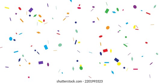 Colorful abstract confetti banner background design vector.