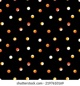 Colorful abstract confetti, dots vector seamless pattern background for Halloween design.