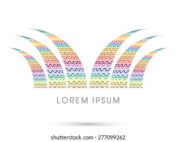 Colorful, abstract construction, graphic vector