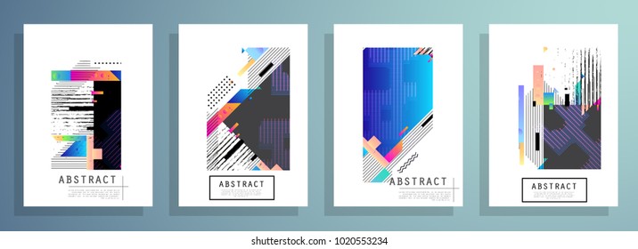 Colorful abstract cover design. Modern geometric style trends. Background for banner, card, poster, identity, web design.