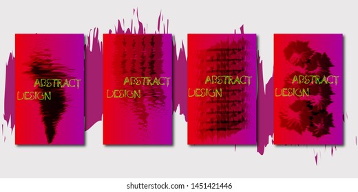 Colorful abstract cover design. Modern minimal template with a brush splash