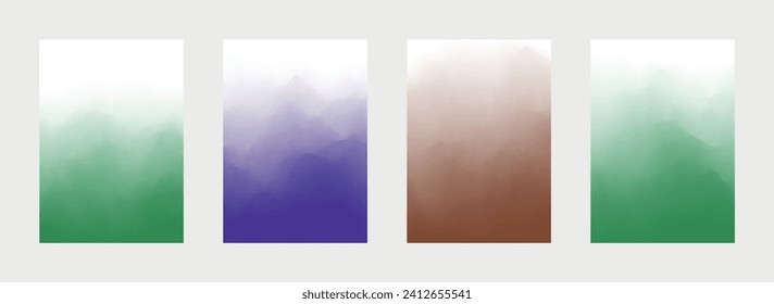 Colorful Abstract Cover Set. Multicolor Pattern. Gradient Design. Smudge Background. Vector illustration