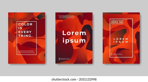 Diseño de conjunto de cubiertas abstractas coloridas. Gradientes modernos de diseño de fondo