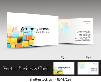 colorful abstract creative design concept business card