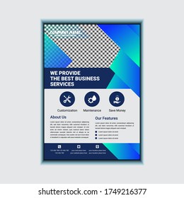Colorful abstract creative flyer template design vector