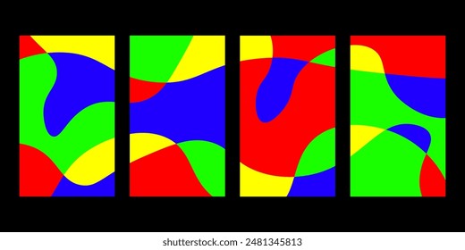 Colorful abstract creative hand drawn doodle, shapes, geometric pattern decoration art vector illustration. Artistic design for art print, wall art, poster, cover and background