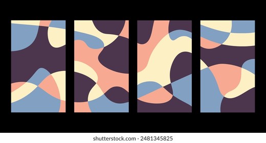Bunte abstrakte kreative handgezeichnete Doodle, Formen, geometrische Muster Dekoration Kunst Vektorillustration. Künstlerisches Design für Kunstdruck, Wandkunst, Poster, Cover und Hintergrund