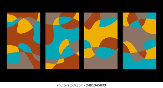 Dibujado a mano colorido abstracto creativo garabato, Formas, patrón geométrico decoración arte Ilustración vectorial. Diseño artístico para la impresión del arte, arte de la pared, cartel, cubierta y fondo