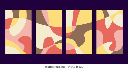 Colorful abstract creative hand drawn doodle, shapes, geometric pattern decoration art vector illustration. Artistic design for art print, wall art, poster, cover and background