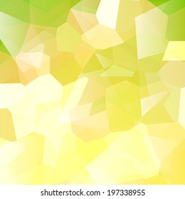 Colorful abstract crystal background. Ice or jewel structure. Yellow and green colors.