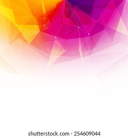 Colorful abstract crystal background. Ice or jewel structure. Pink, Yellow and red bright colors.