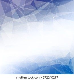Colorful abstract crystal background. Ice or jewel structure. Gray and blue colors.