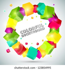 colorful abstract cube background