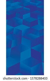 Colorful abstract cubes paint background. Modern screen vector design for mobile app