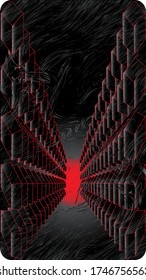 Colorful abstract cubes paint background. Modern screen vector design for mobile app