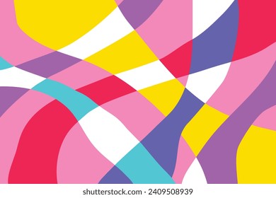 Colorful abstract curve pattern background image
