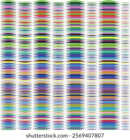 Colorful Abstract Curved Lines Pattern
