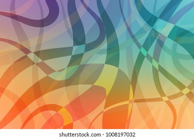 Colorful Abstract Curved Vector for Background, Banner.