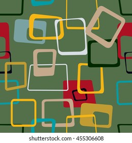 Colorful abstract with decorative elements on green background 