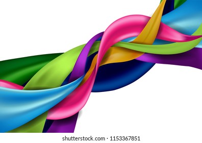 Colorful abstract design background isolated on white. vector illustration.