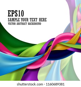Colorful abstract design background isolated on white background and copy space for text. vector illustration.