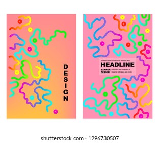 Colorful abstract design background. Vector illustration for banner, poster, cover, flyer, web.