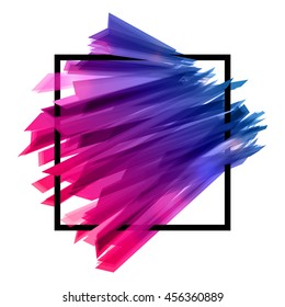 Colorful Abstract design decorated Background, Vector Illustration with Frame.