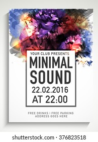 Colorful abstract design decorated, Creative Flyer, Template or Banner for Musical Party celebration.