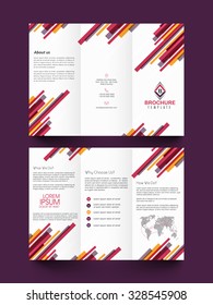 Colorful abstract design decorated stylish Trifold, Flyer, Banner or Template design.