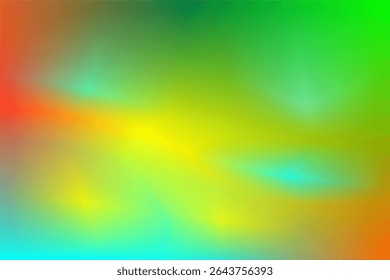 Composición dinámica de gradientes de diseño abstracto colorido con una vibrante mezcla de tonos rojos, amarillos, verdes y azules, creando una estética suave y suave para la creatividad y las ediciones modernas.