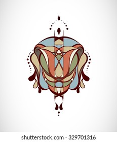 Colorful abstract design element.