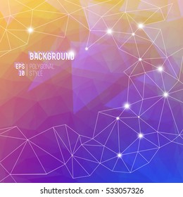 Colorful abstract design elements background with little dots and lines and with light colors vector illustration