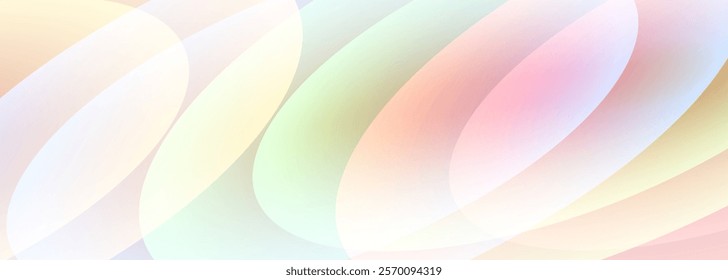 Colorful abstract design featuring smooth overlapping shapes and a soft pastel palette in a vibrant composition. Vector illustration
