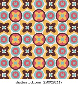 Colorful abstract design florals pattern