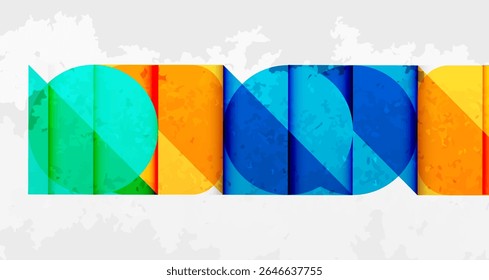 Design abstrato colorido. As letras formam a palavra, as superfícies texturizadas estão presentes. Matizes brilhantes criam impacto visual dinâmico. Estética moderna.