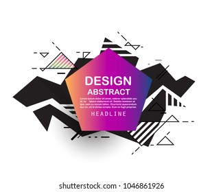 Colorful abstract design. Minimal geometric pattern gradients backgrounds. Eps10 vector.