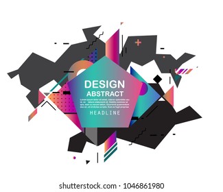 Colorful abstract design. Minimal geometric pattern gradients backgrounds. Eps10 vector.