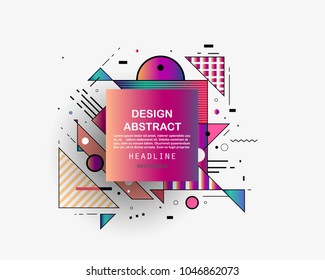 Colorful abstract design. Minimal geometric pattern gradients backgrounds. Eps10 vector.