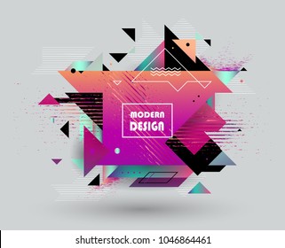 Colorful abstract design. Minimal geometric backgrounds. Vector pattern