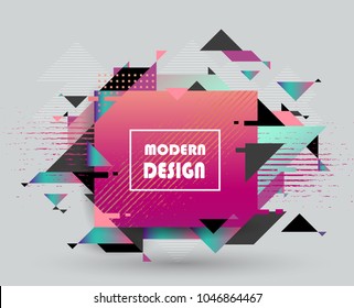 Colorful abstract design. Minimal geometric backgrounds. Vector pattern
