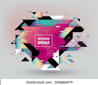 Colorful abstract design. Minimal geometric backgrounds. Vector pattern