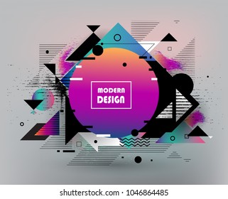 Colorful abstract design. Minimal geometric backgrounds. Vector pattern