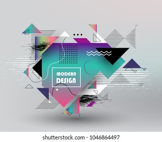 Colorful abstract design. Minimal geometric backgrounds. Vector pattern