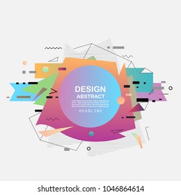 Colorful abstract design. Minimal geometric backgrounds. Vector pattern