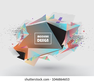 Colorful abstract design. Minimal geometric backgrounds. Vector pattern