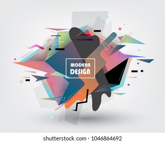 Colorful abstract design. Minimal geometric backgrounds. Vector pattern