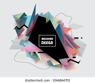 Colorful abstract design. Minimal geometric backgrounds. Vector pattern